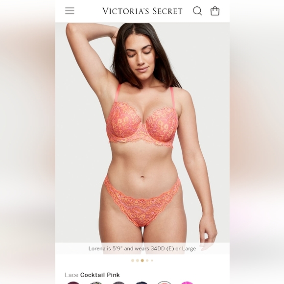 VS Dream Angels Lighty Lined Demi Bra Cocktail Pink NWT - Picture 6 of 7